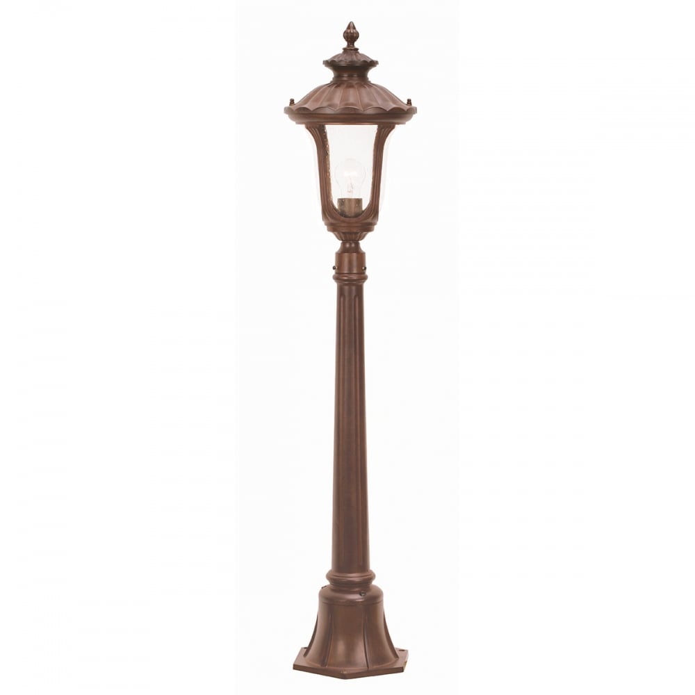 Small Chicago Rustic Bronze Pillar Lantern