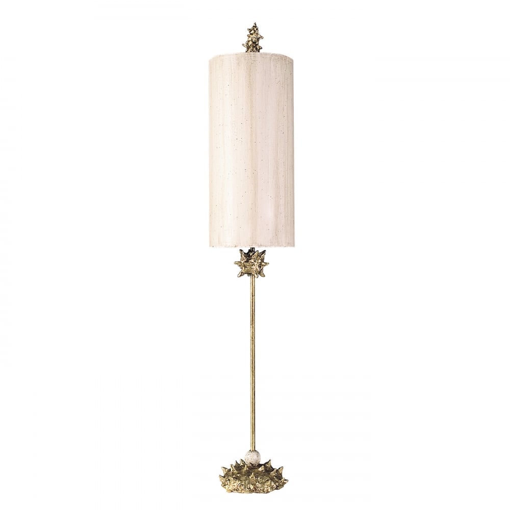 Gold Leaf Blossom Console Table Lamp