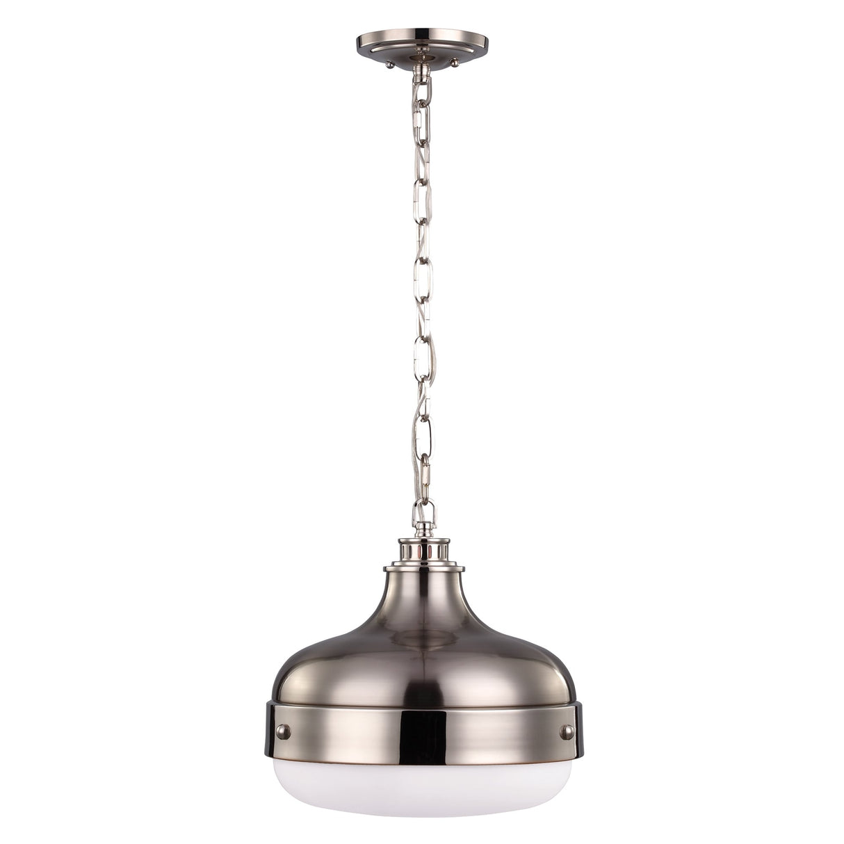 Contemporary Industrial Stylish Nickel Pendant Light