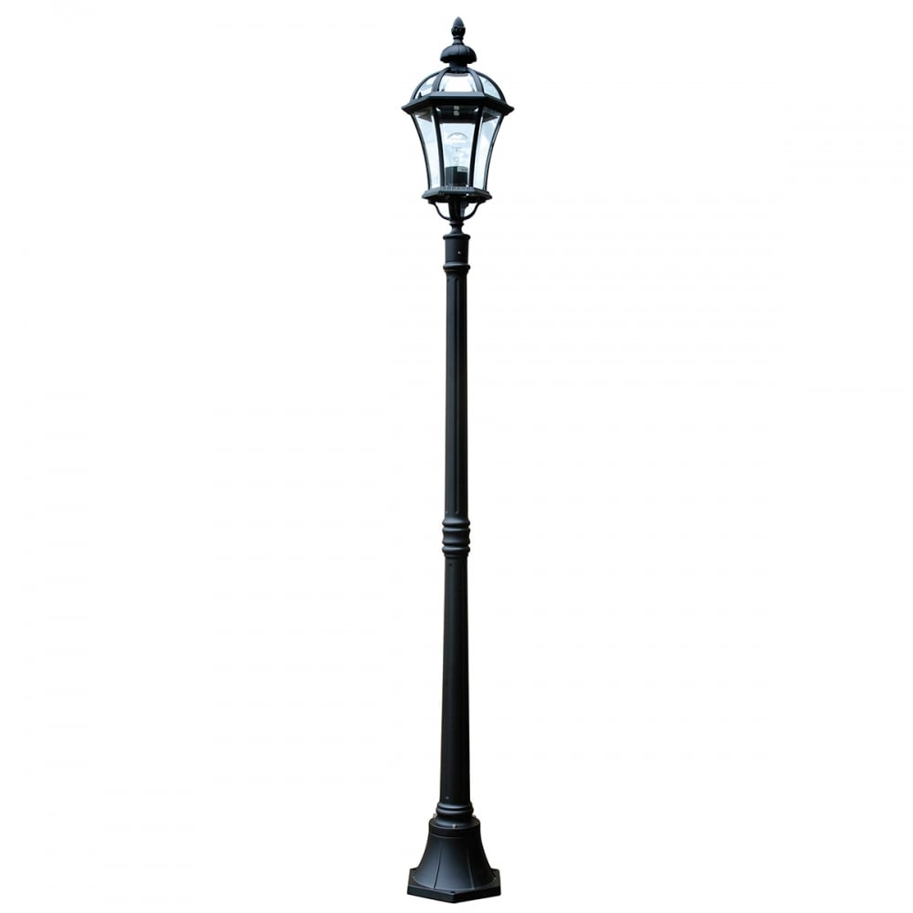 Ledbury Modern Black Tall Post Lantern Light