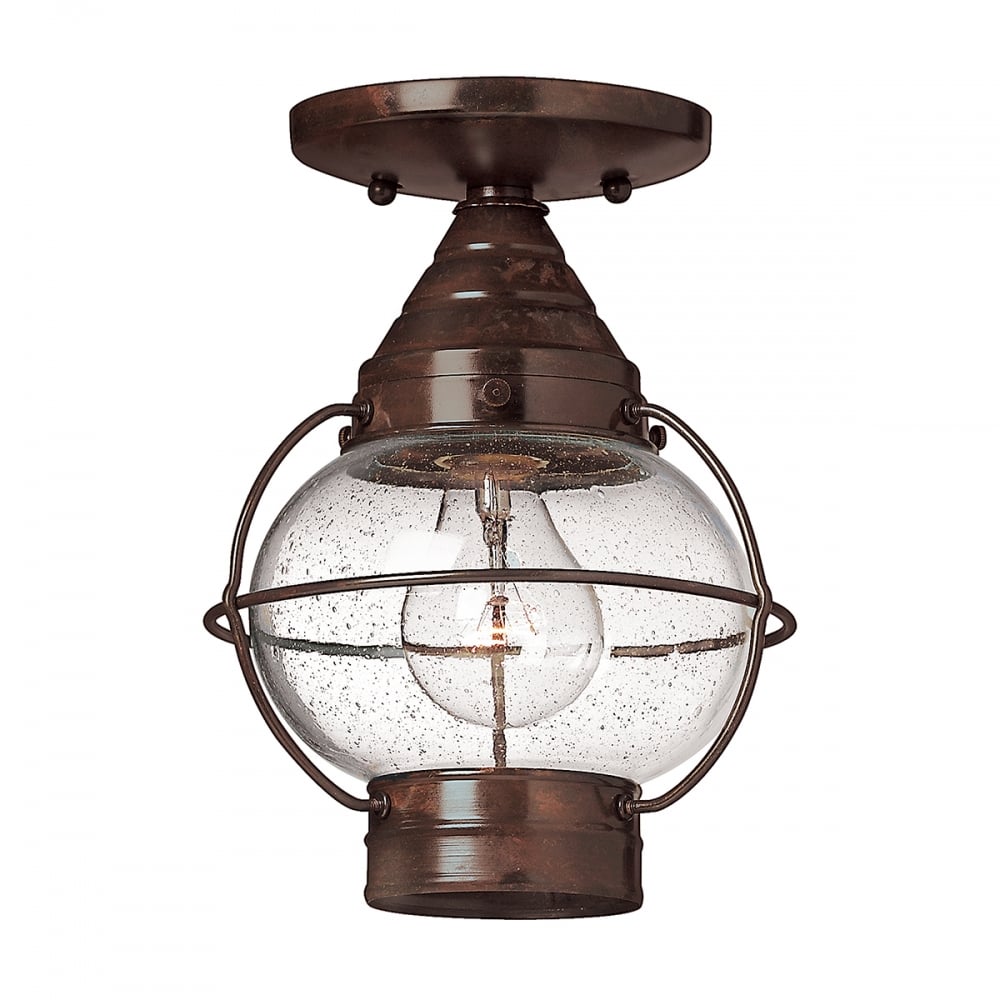 Cape Cod Sienna Bronze Flush Lantern