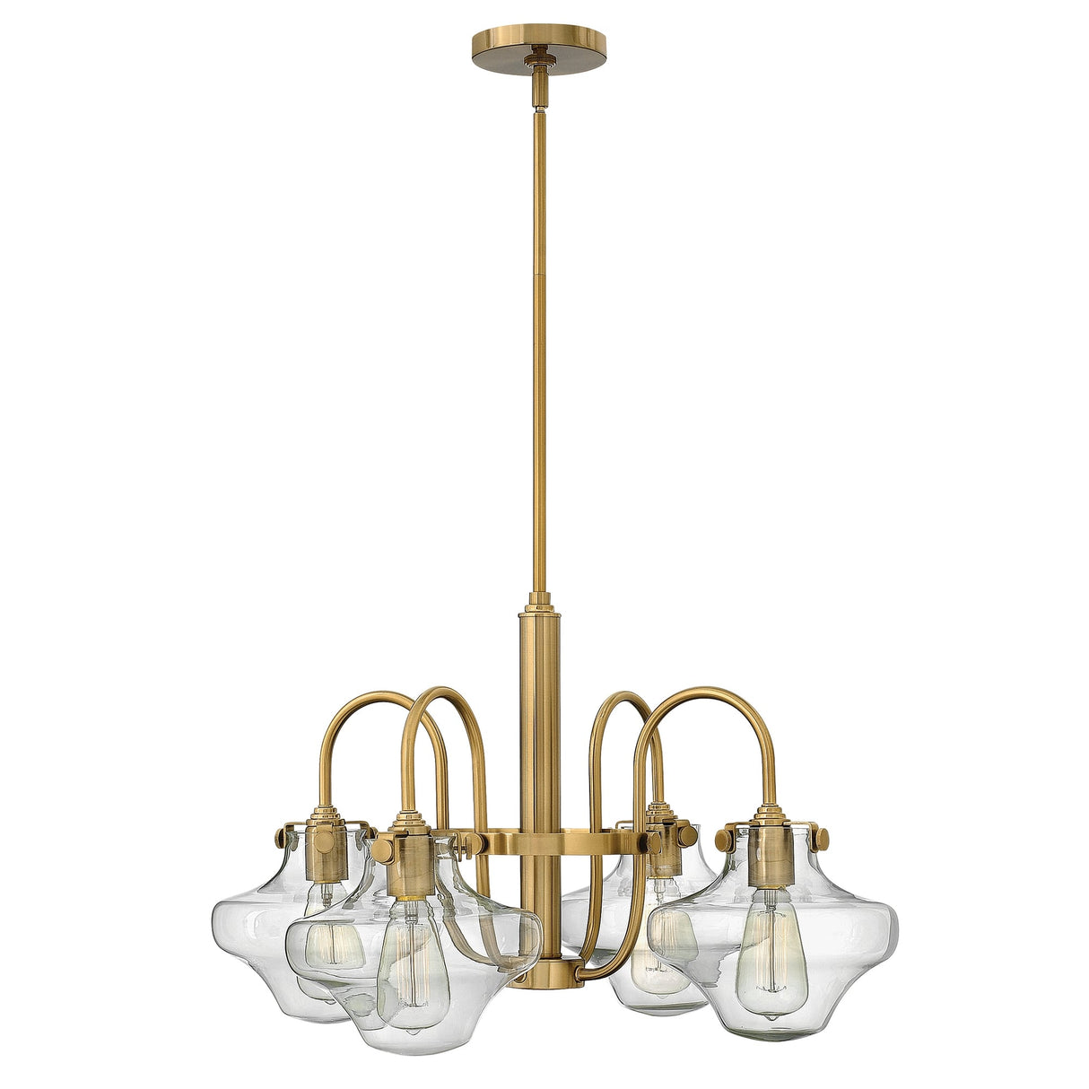 Elegant Brushed Caramel Glass Chandelier