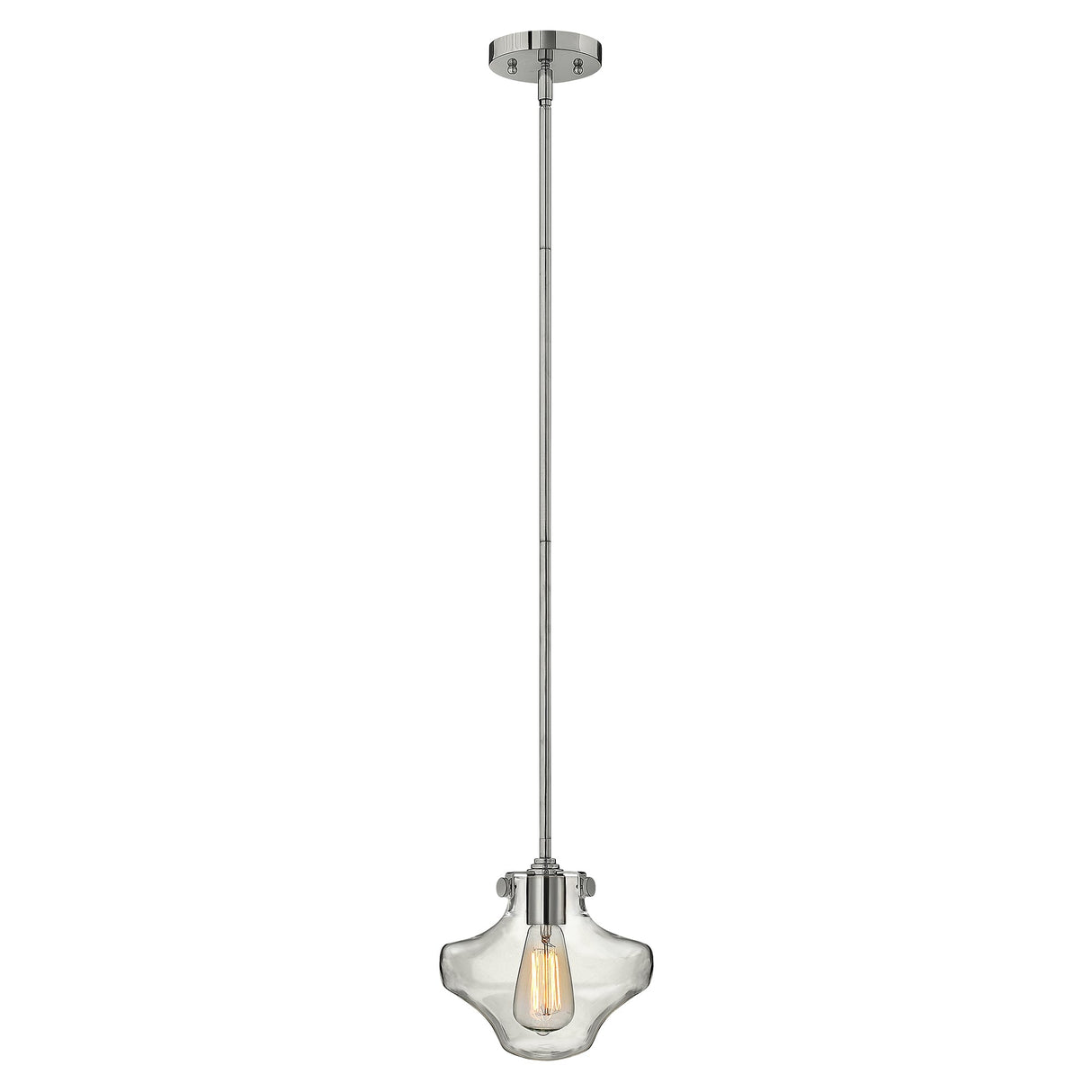 Congress Vintage Chrome Glass Pendant Light