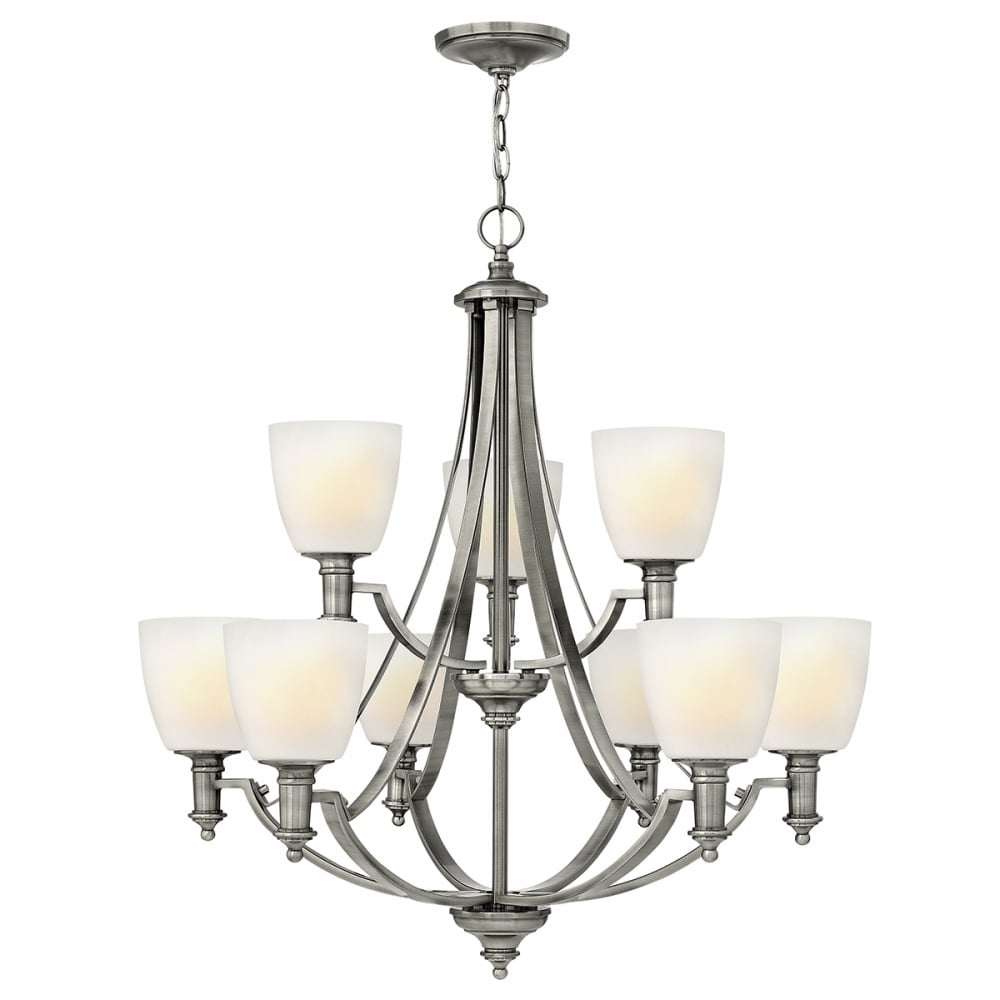 Truman Roman 9-Arm Chandelier in Antique Nickel Finish