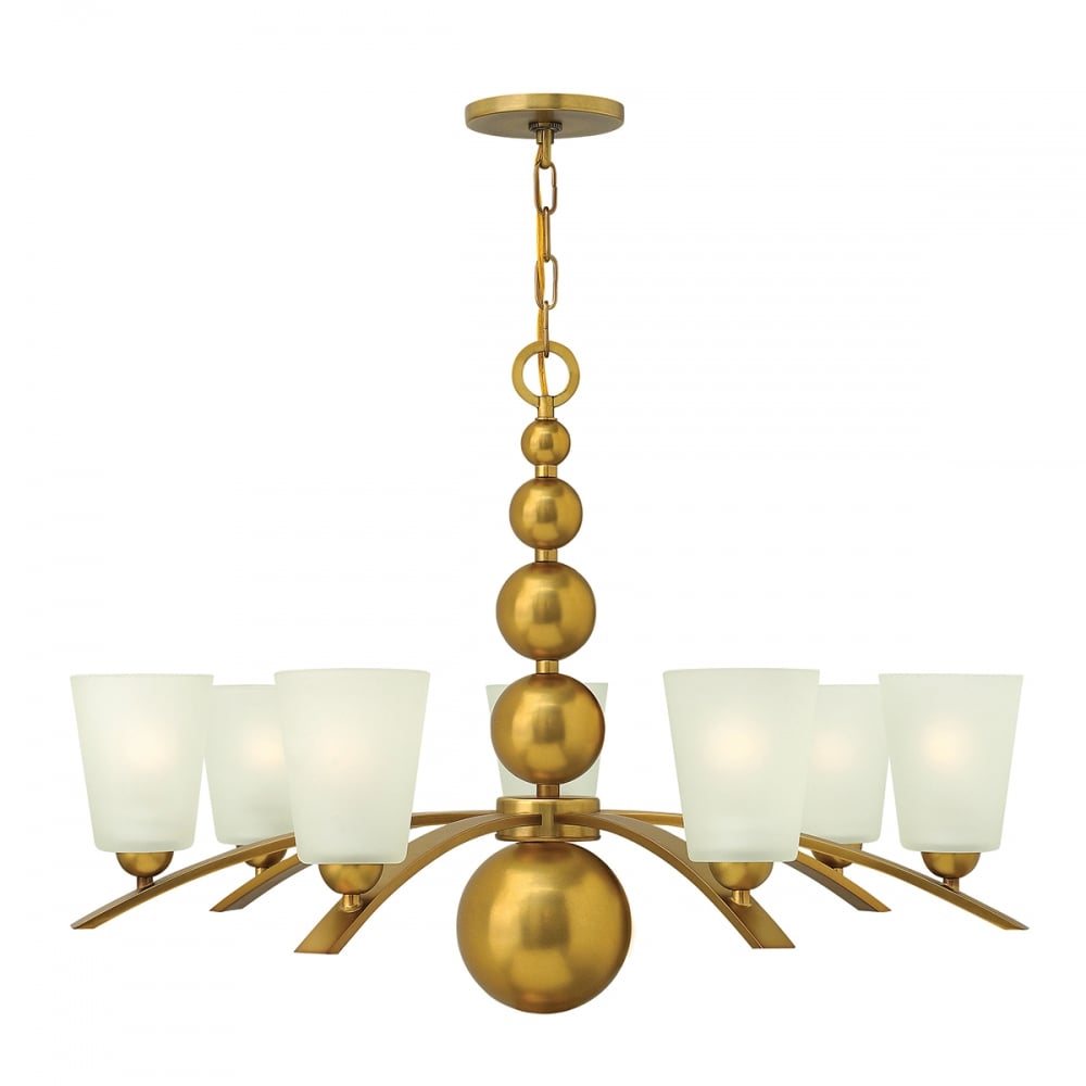 Vintage Brass Mid-Century Modern Zelda Chandelier