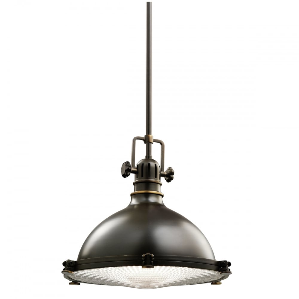 Hatteras Bay Industrial Blackened Bronze Medium Pendant Light
