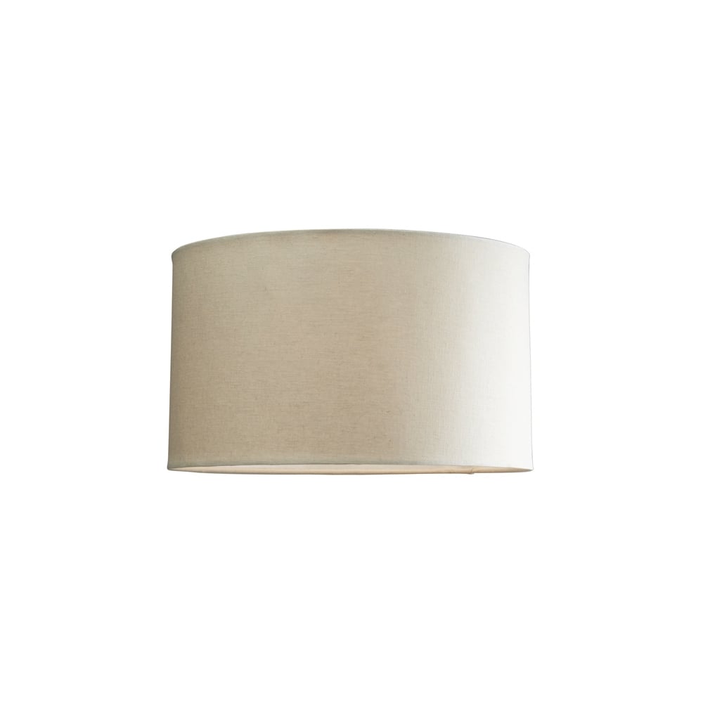 Elegant Beige Linen Cylinder Lampshade, 34cm Diameter