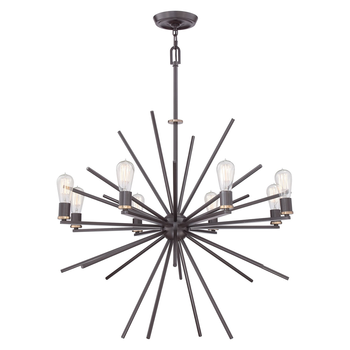 Uptown Carnegie Radiant Bronze 8 Light Chandelier
