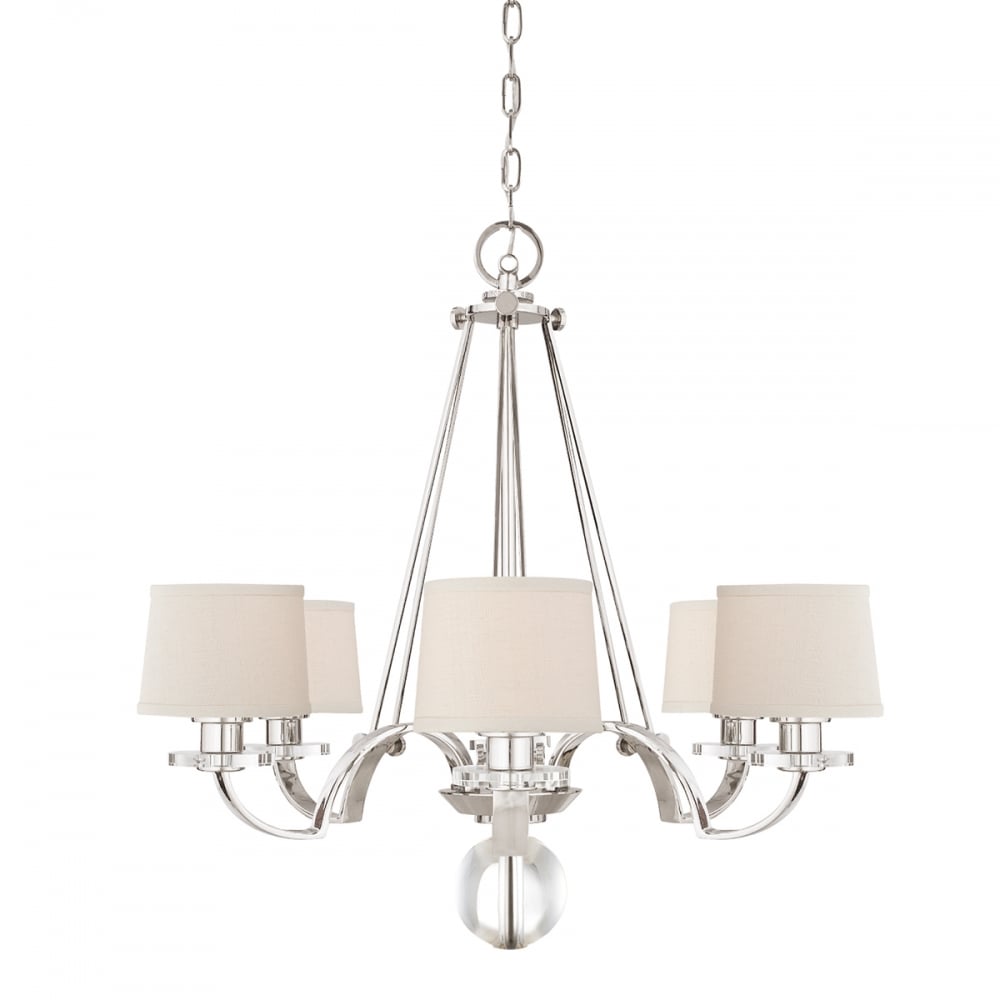 Elegant Sutton Place 6-Light Imperial Silver Chandelier