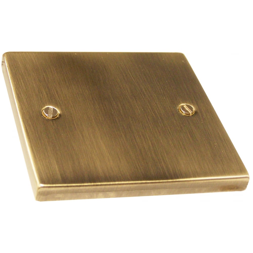 Antique Brass 1 Gang Decorative Blank Wall Plate