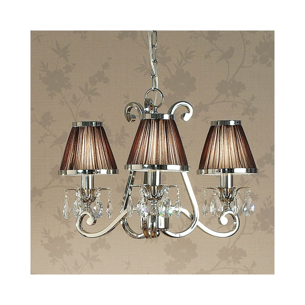 Oksana Crystal Elegance Nickel Chandelier