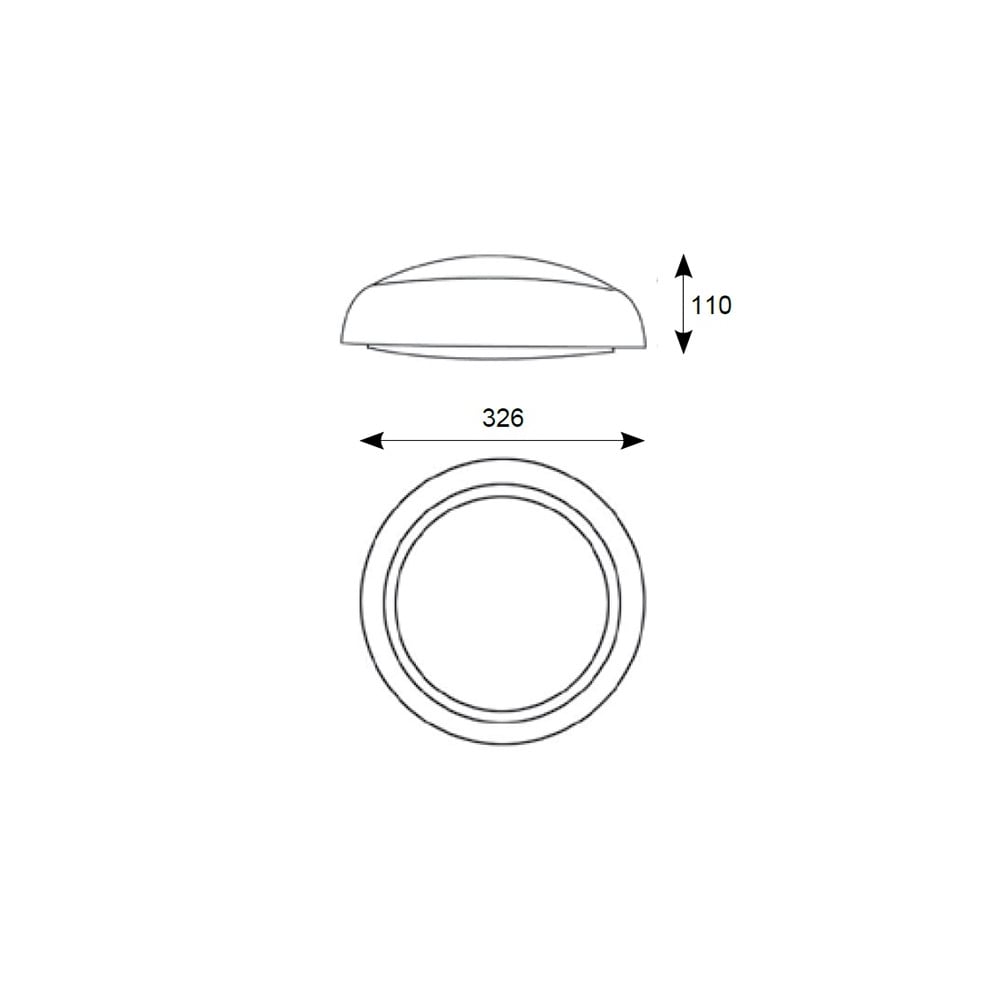 Ansell ADILED2 White/Opal 14W Disco LED Light with Integrated Emergency Features
