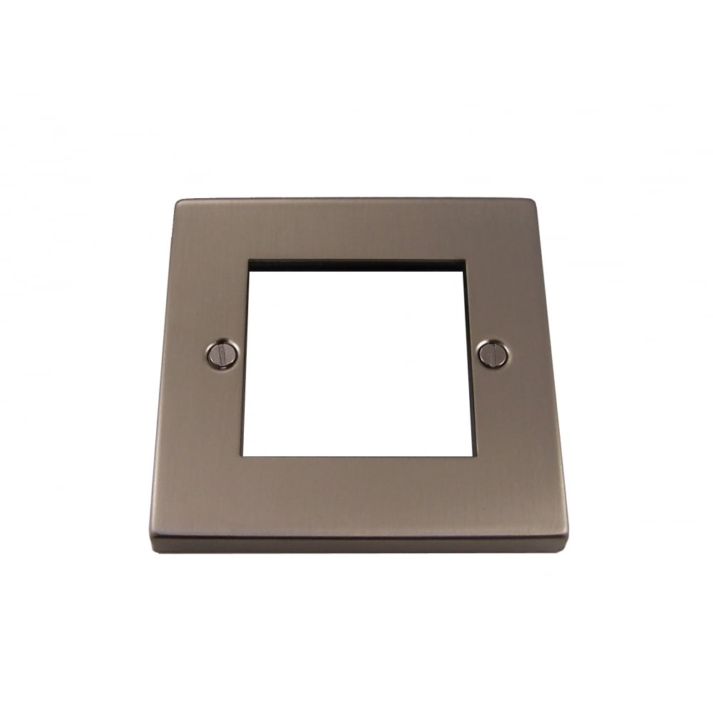 Sleek Satin Chrome 1 Gang Dual Module Plate