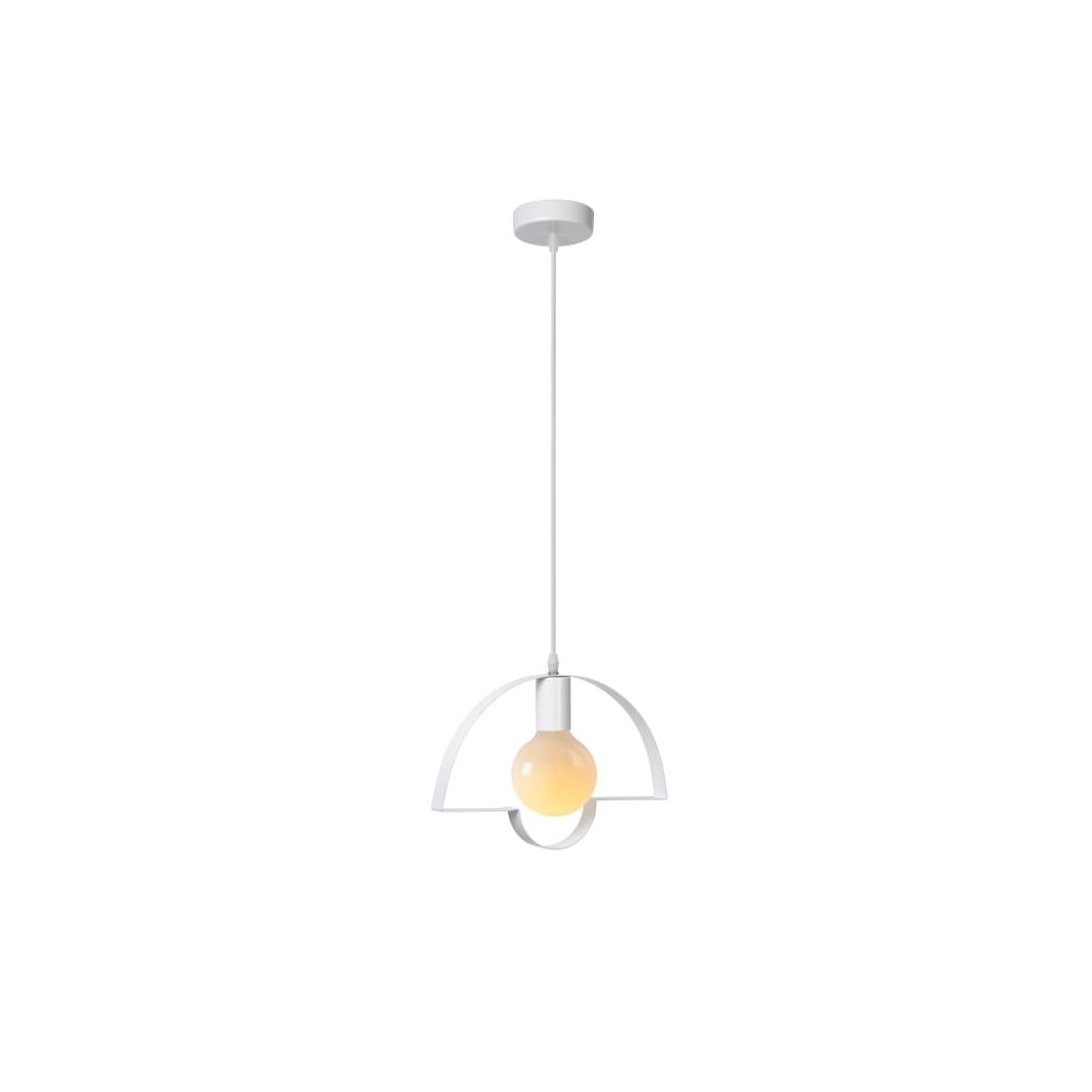 Minimalist White Metal Pendant Light Fixture