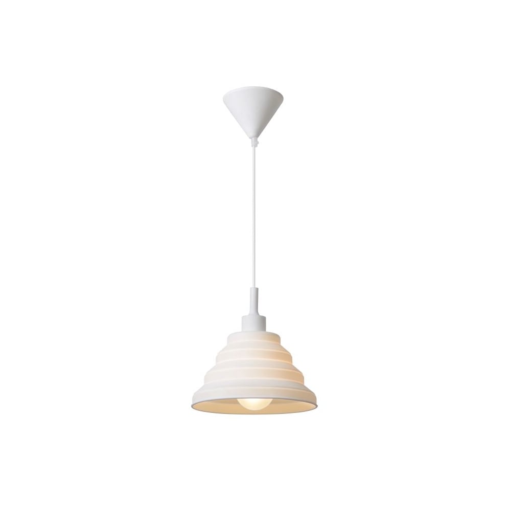 Lucide TUTI White Silicone Ceiling Pendant Light E27 - 24cm Diameter