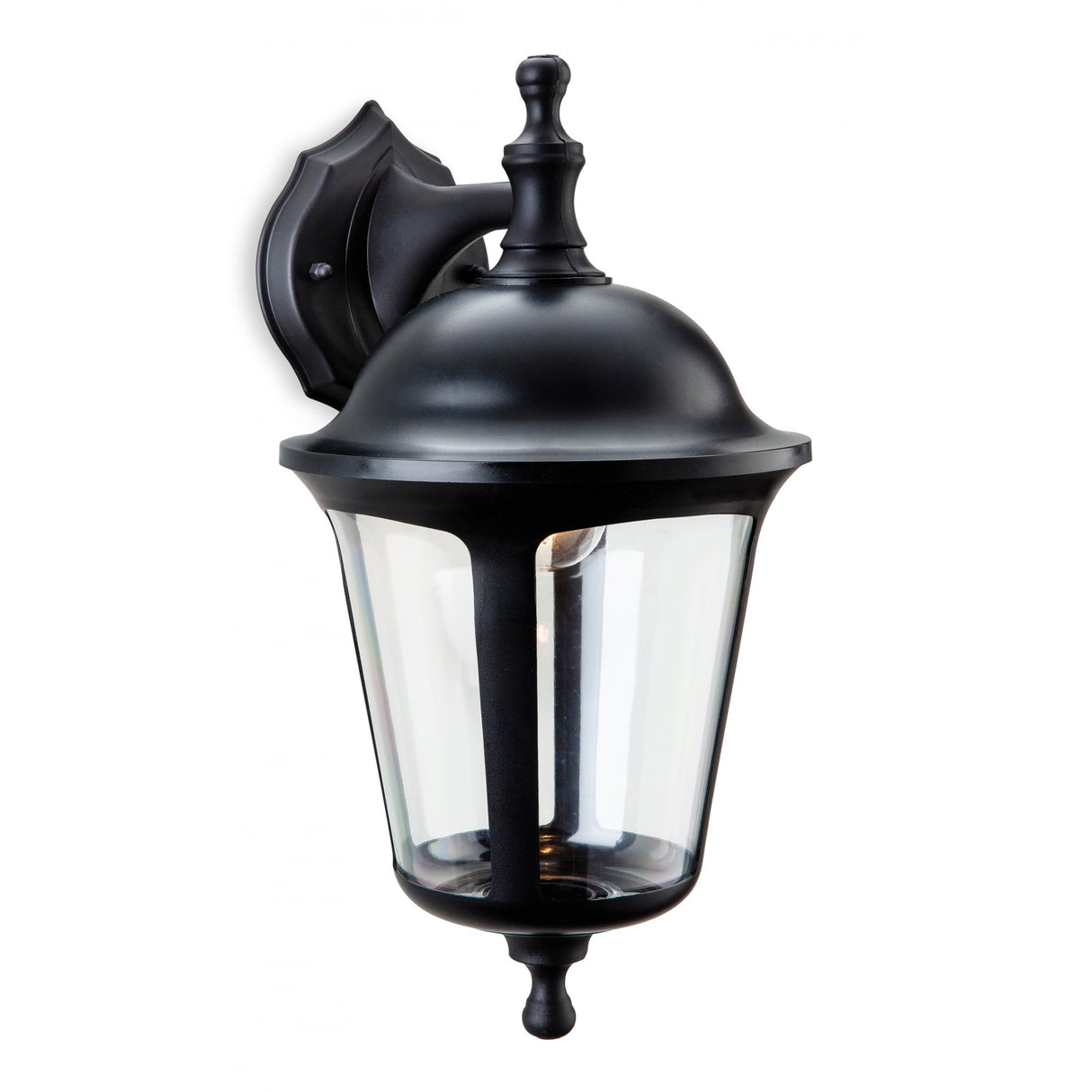 Contemporary Coastal Black Plastic Wall Light Fixture