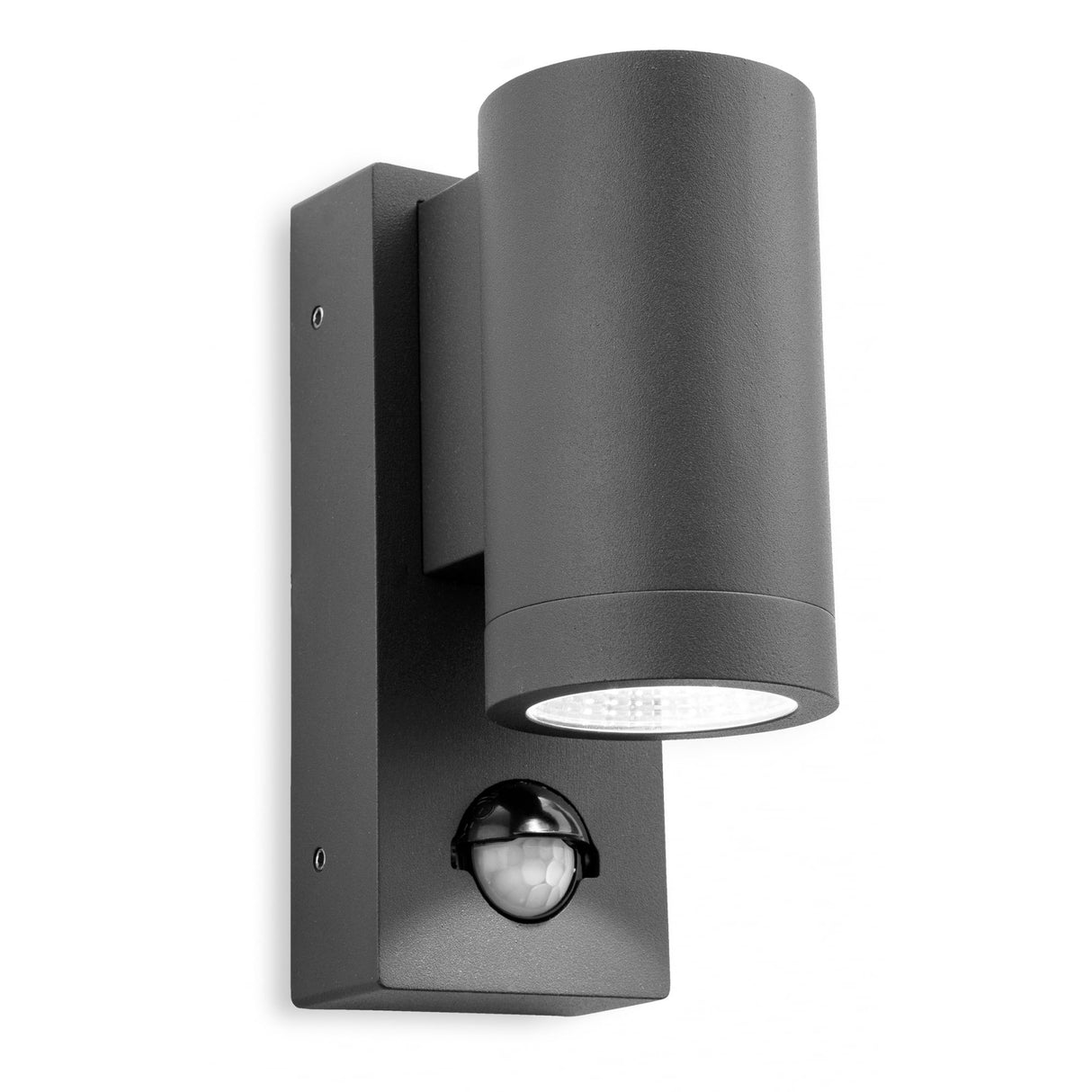 Sleek Graphite LED Motion Sensor Outdoor Wall Light