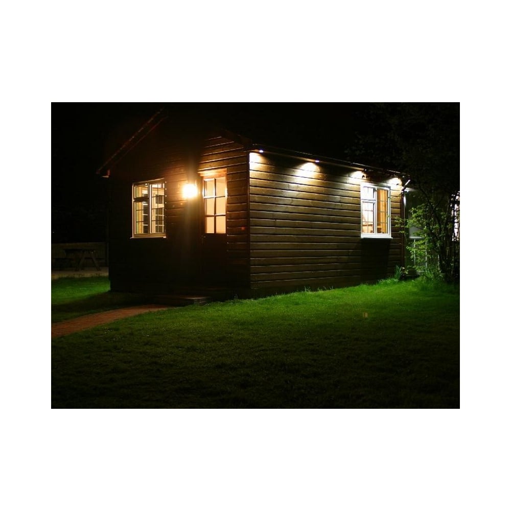 Sleek Black 7W LED Outdoor Spotlight for Soffit Lighting