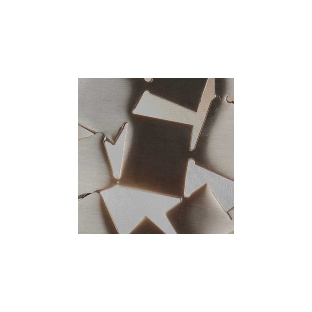 Contemporary 4-Light Chandelier with Glass Diffuser and Curved Mosaic Metal Design