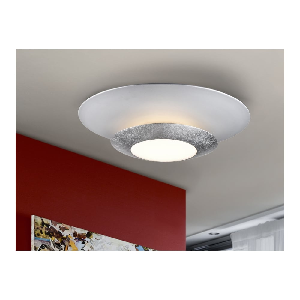 Silver Halo LED Ceiling Light Fixture