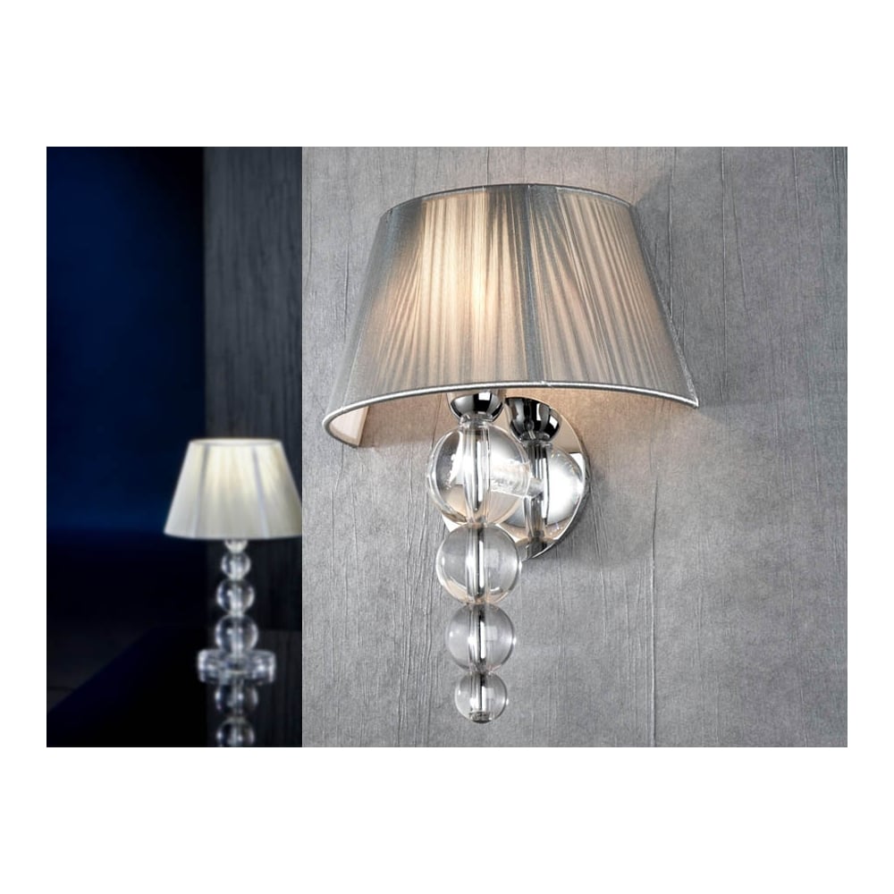 Mercury Chromed & Clear Acrylic Wall Sconce