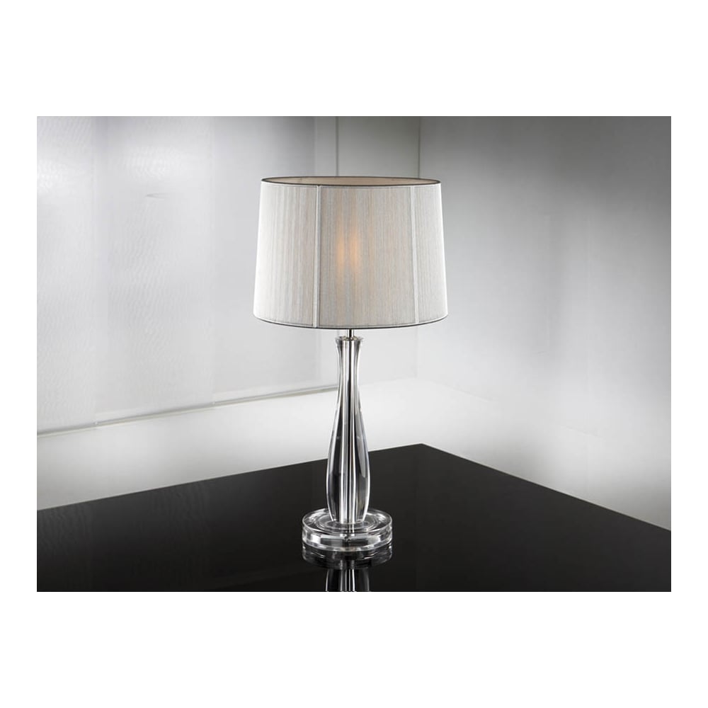 Lin Crystal Elegance Table Lamp with Shade