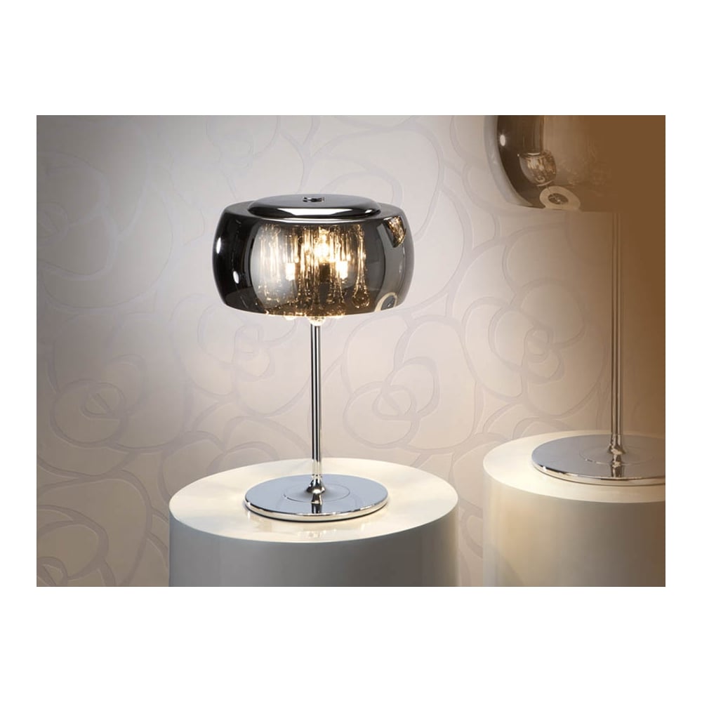 Schuller Argos Smoked Glass Oval Dome Table Lamp