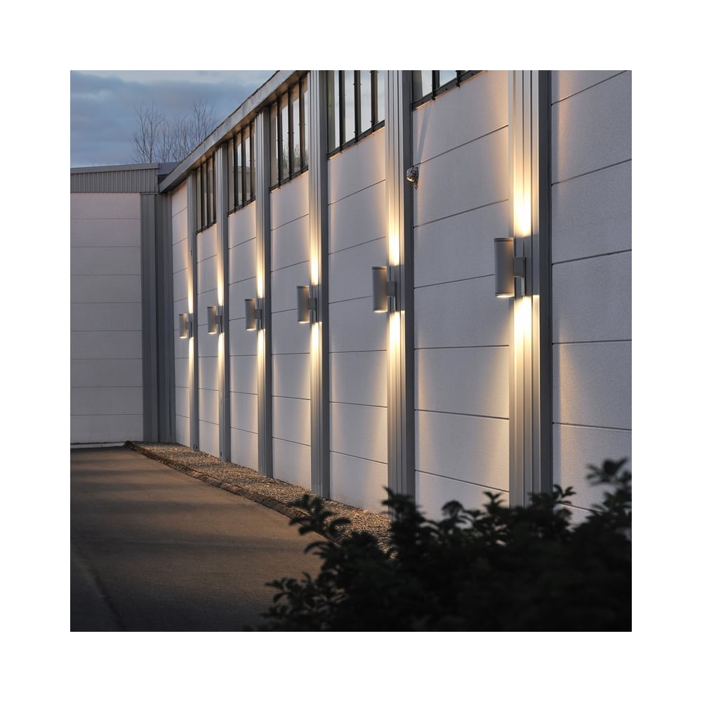 Modena Dual Cylinder Outdoor Wall Light in Matte White