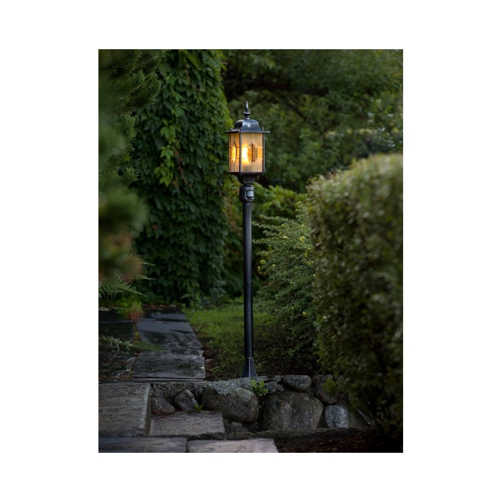 Konstsmide Milano Elegant Black Single Post Lamp