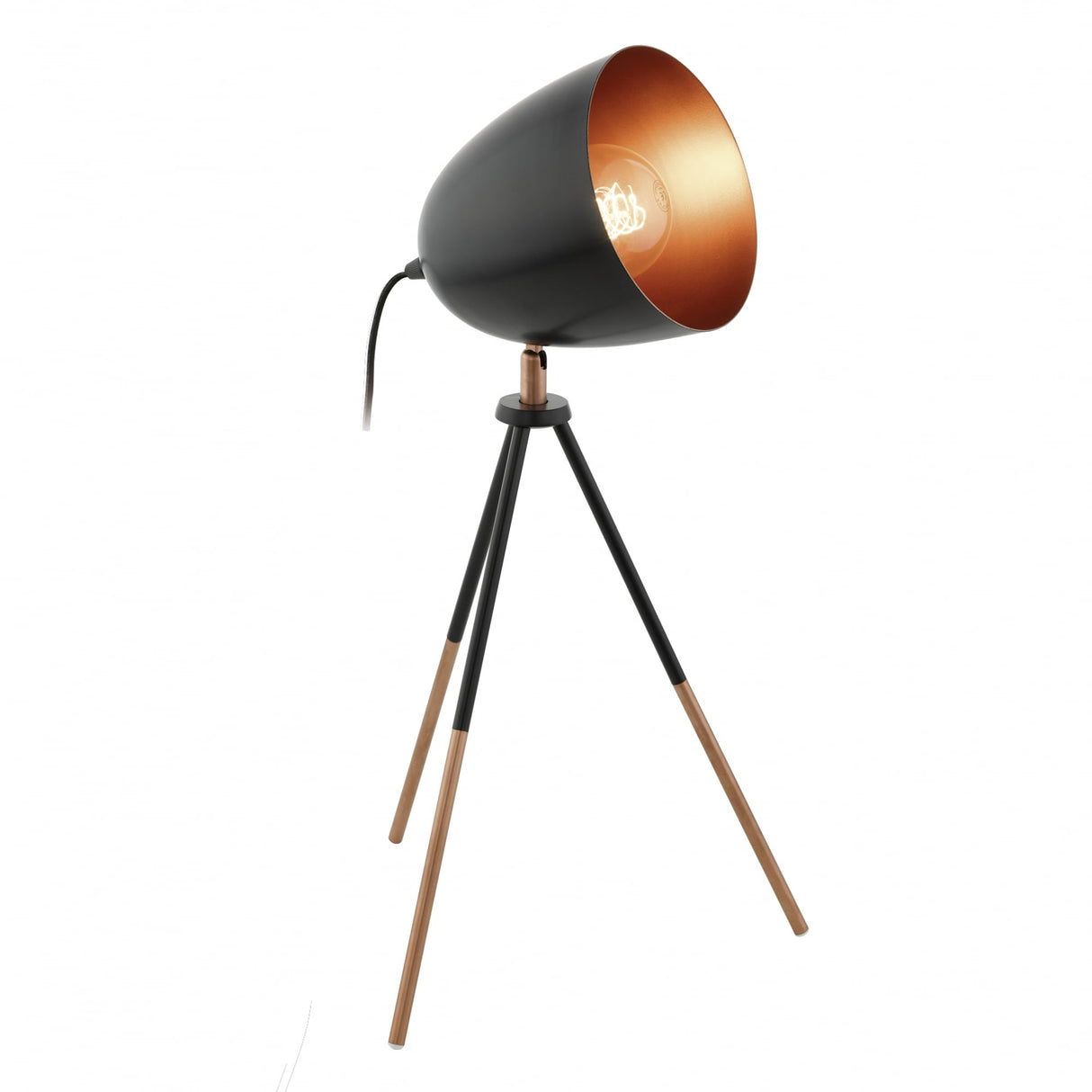 Chester Black & Copper Dome Table Lamp