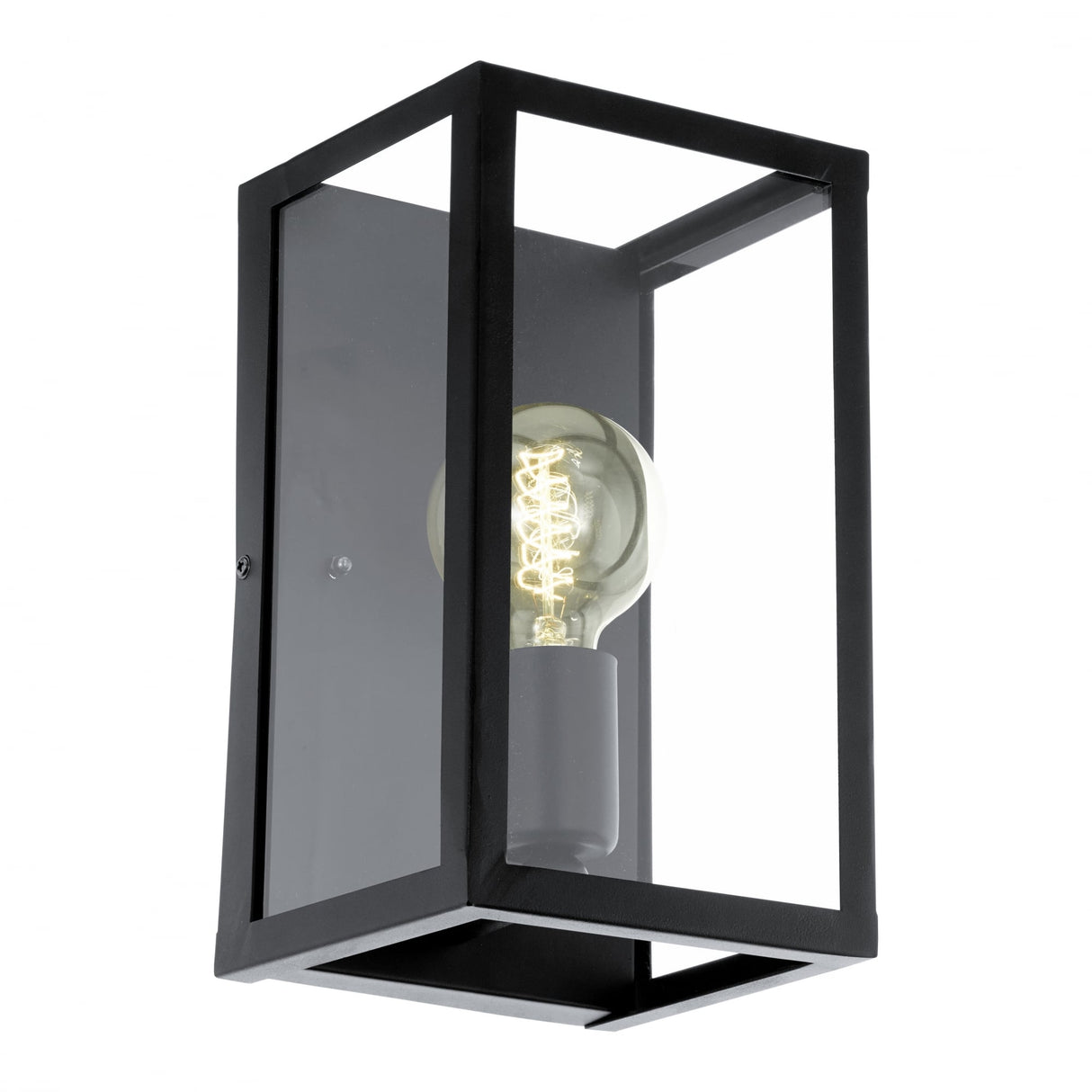 Charterhouse Black Rectangular Outdoor Wall Lantern Light