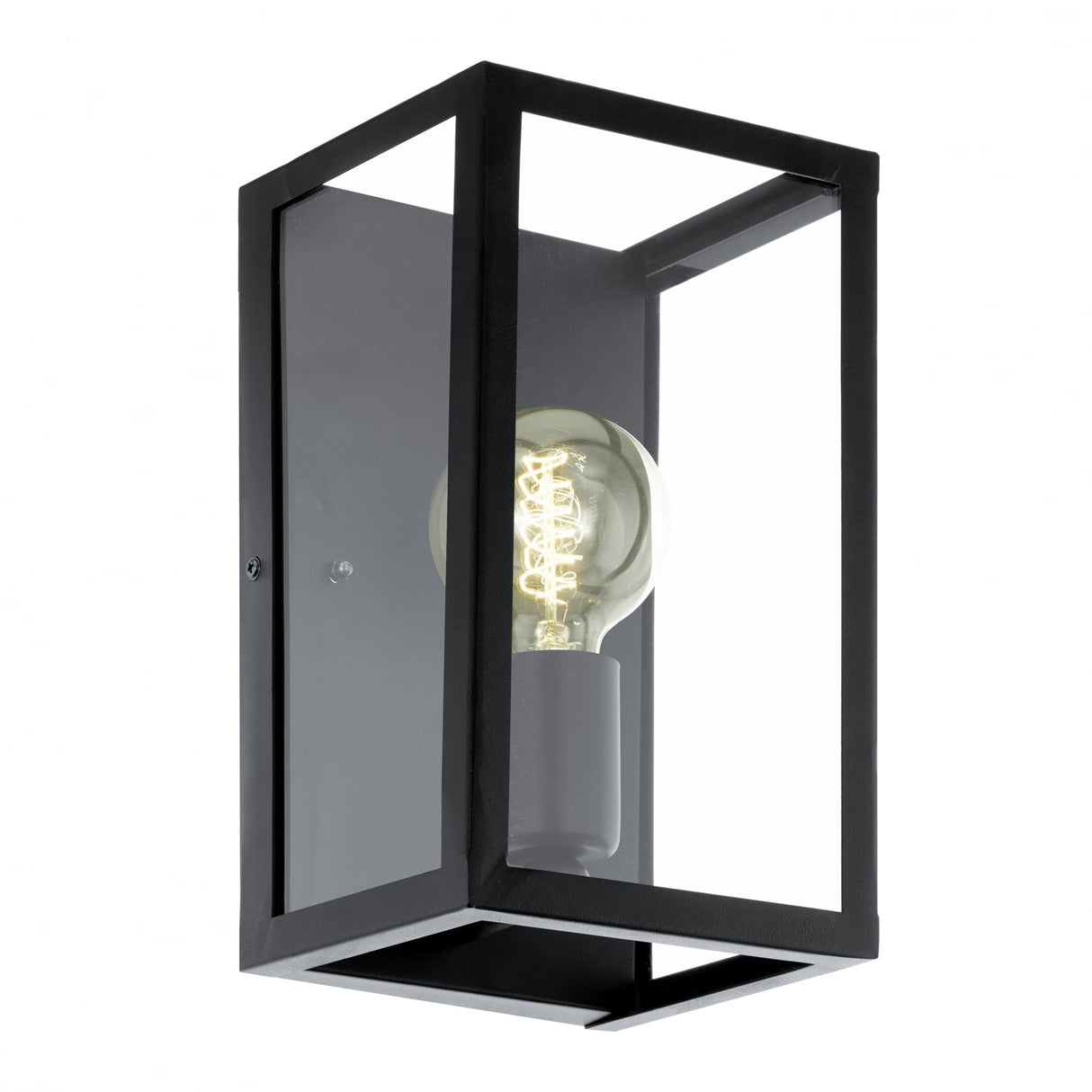 Charterhouse Black Rectangular Outdoor Wall Lantern Light
