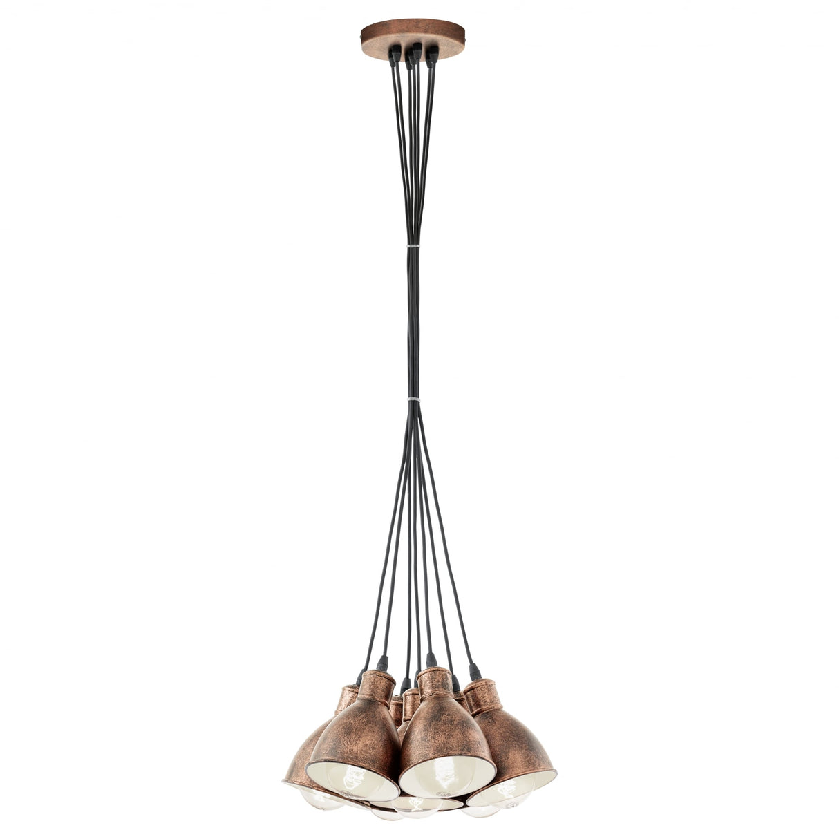 Priddy Antique Copper Multi-Pendant Ceiling Light Cluster