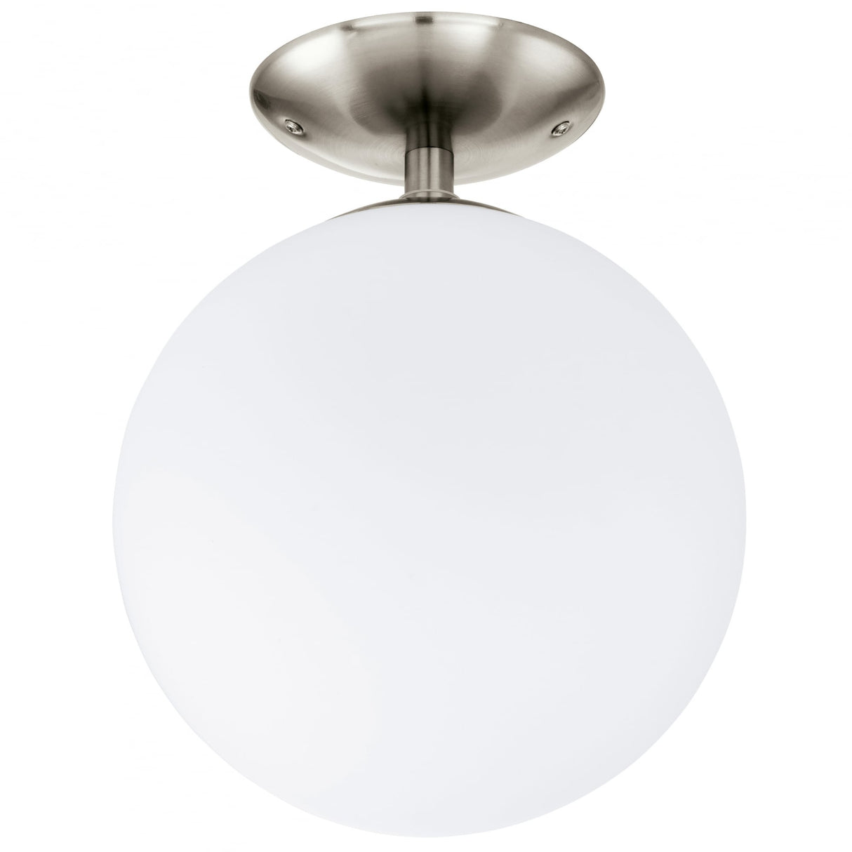 Elegant Rondo Satin Nickel Globe Ceiling Light Fixture