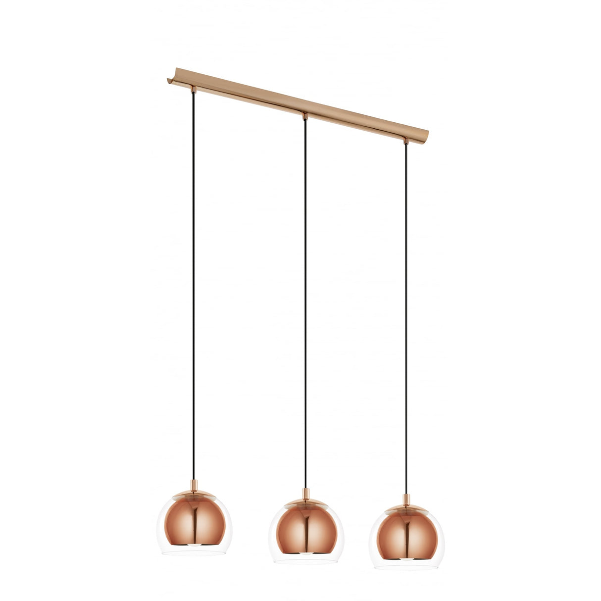 Rocamar Triple Globe Copper Pendant Lighting Fixture