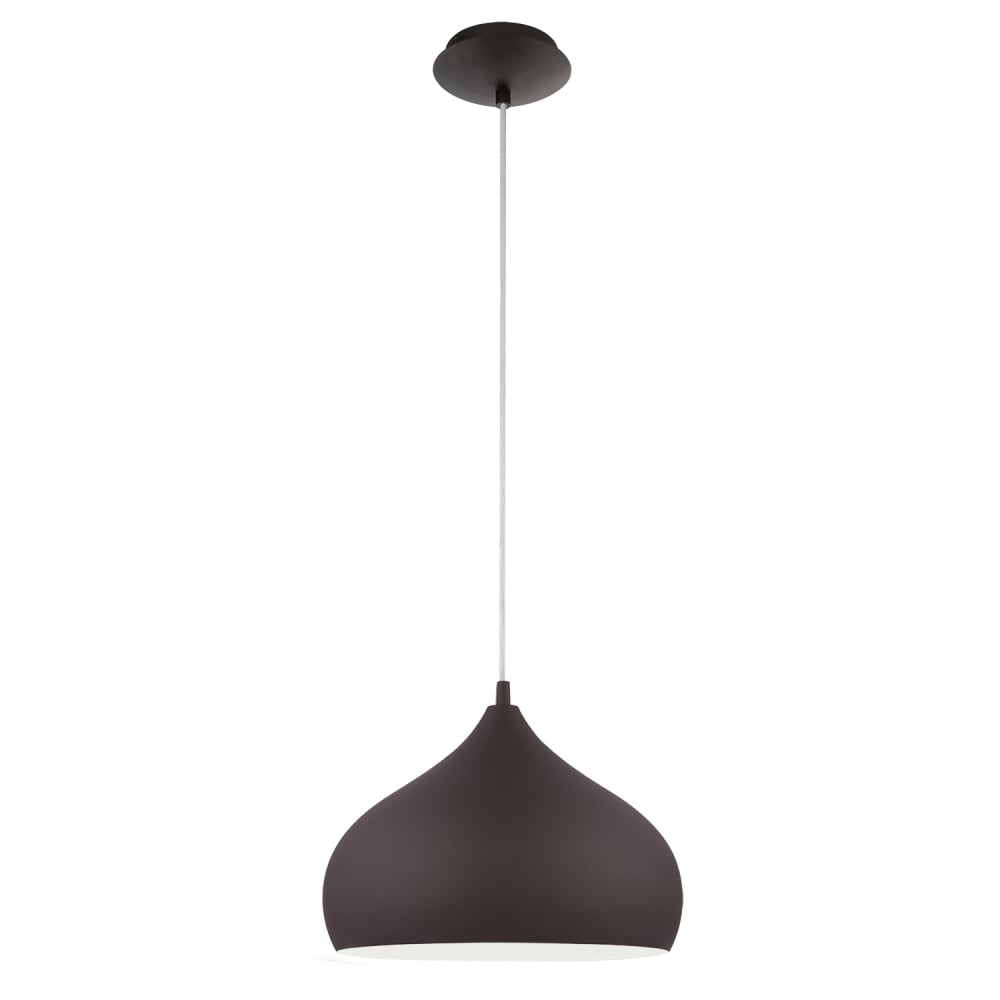 Hapton Open Dome Dark Brown Steel Hanging Ceiling Pendant