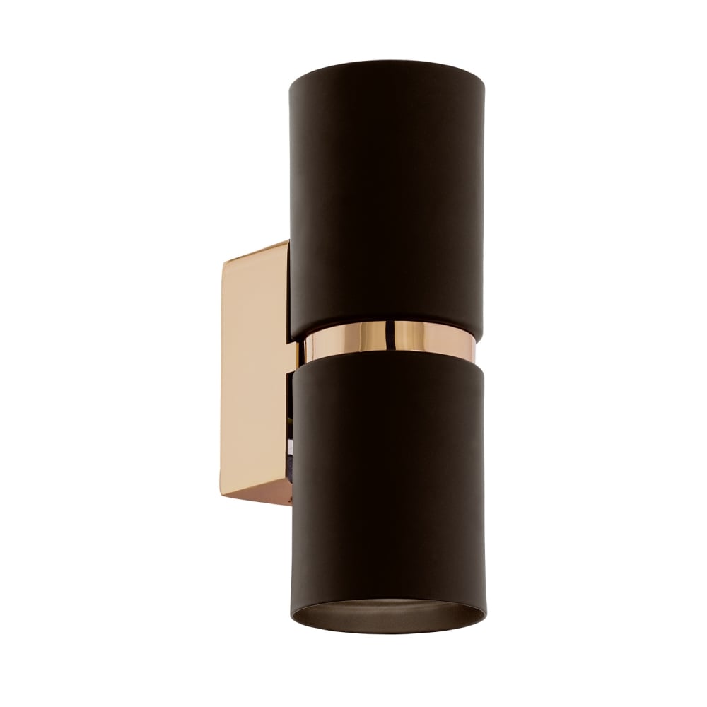 Barrel Duo Copper & Brown Wall Sconce with Dual LED Illumination