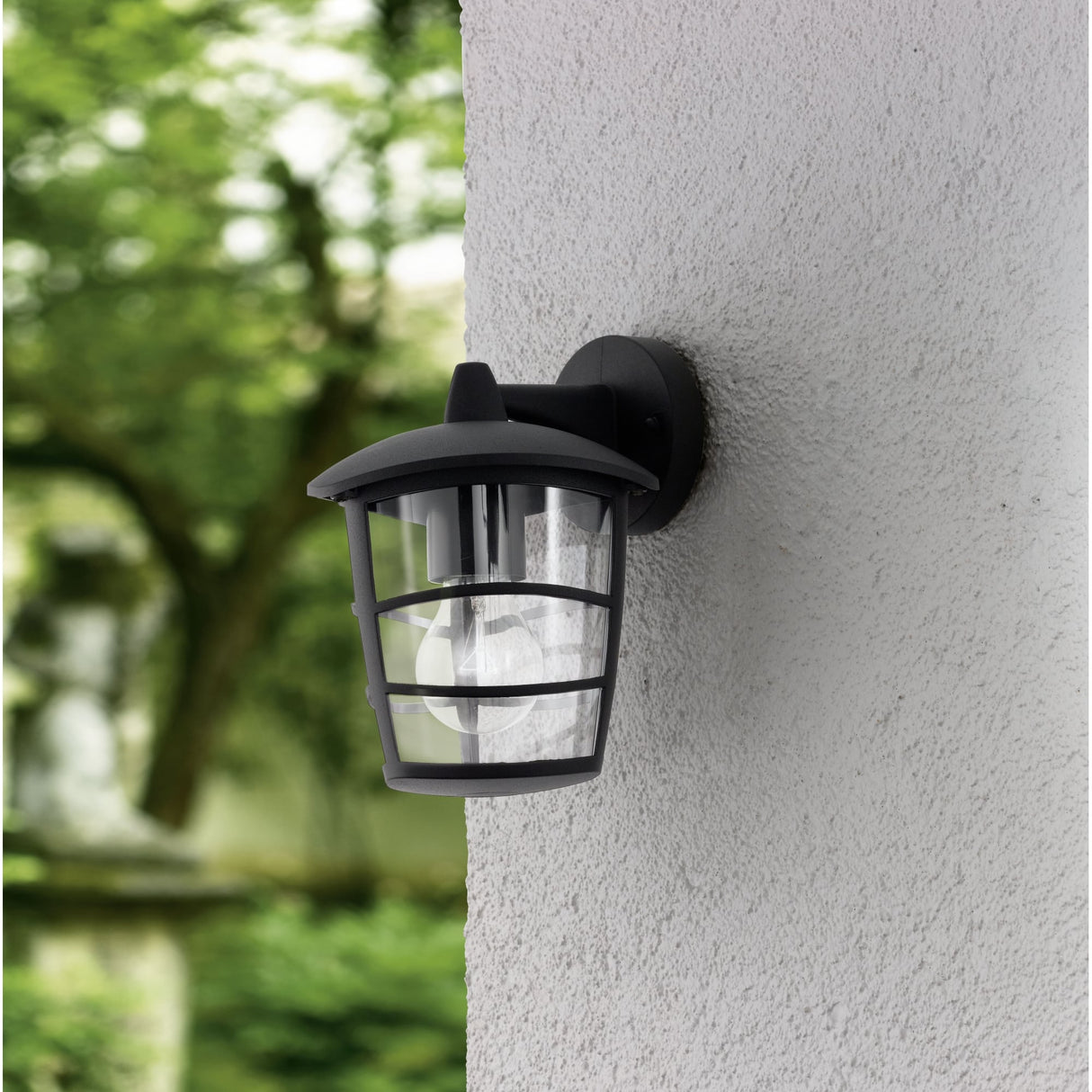 Sleek Black Aloria Outdoor Wall Lantern