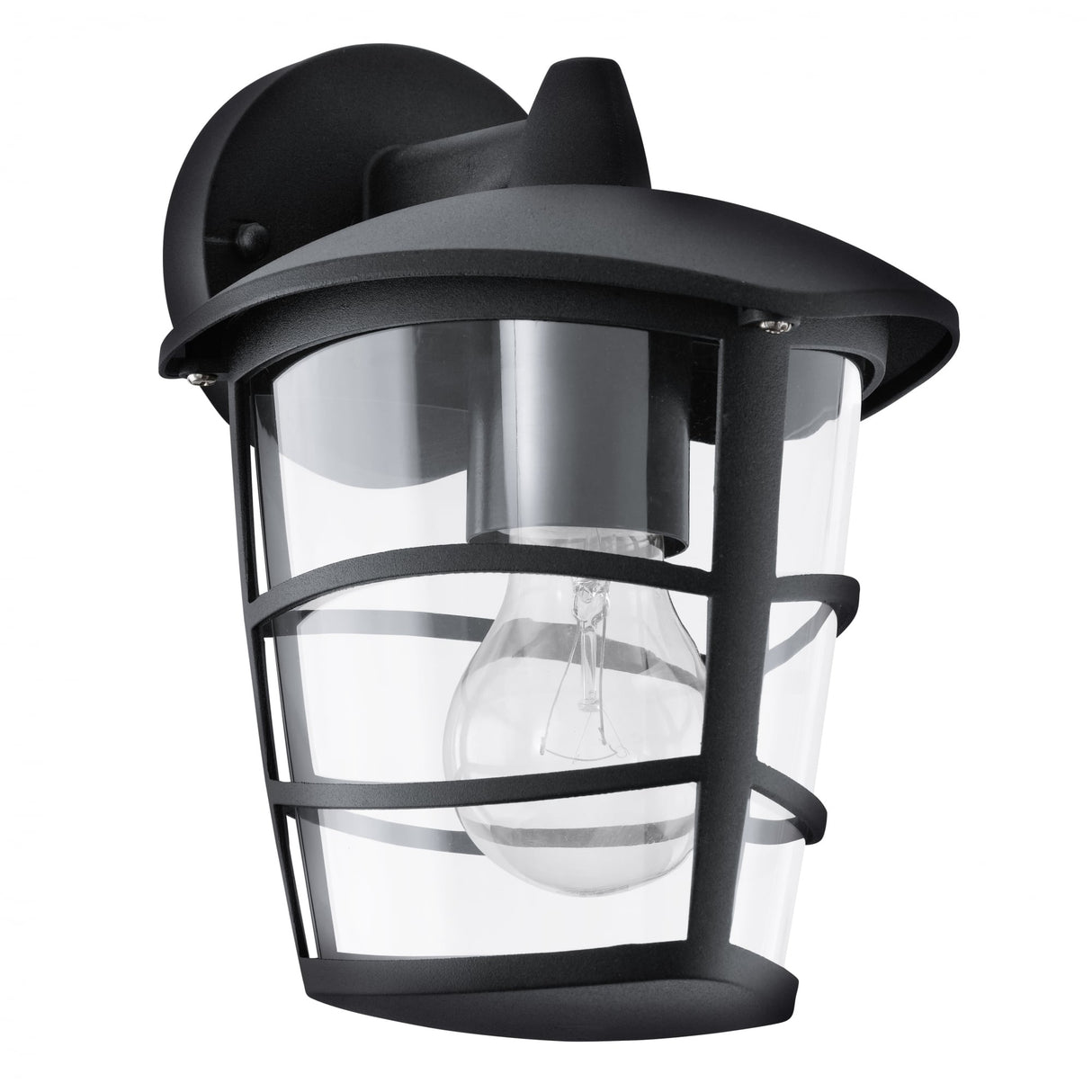 Sleek Black Aloria Outdoor Wall Lantern