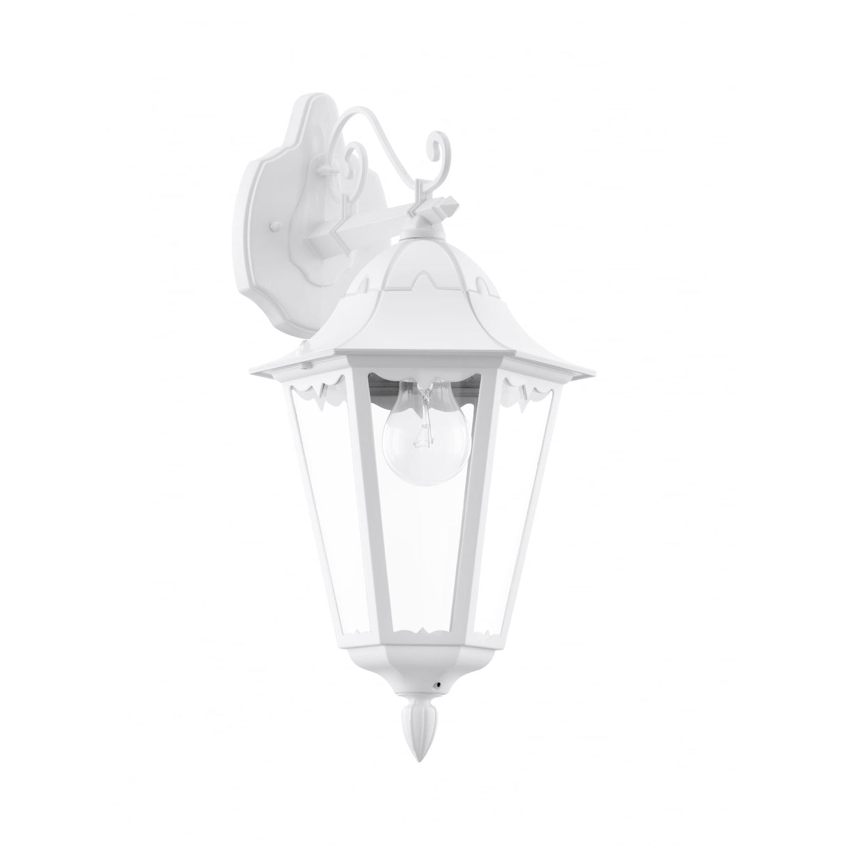 Navedo Outdoor Wall Lantern in White with Clear Glass
