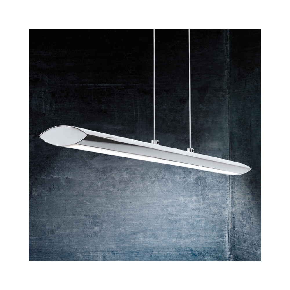 Pellaro Sleek Chrome Bar LED Pendant Light Fixture