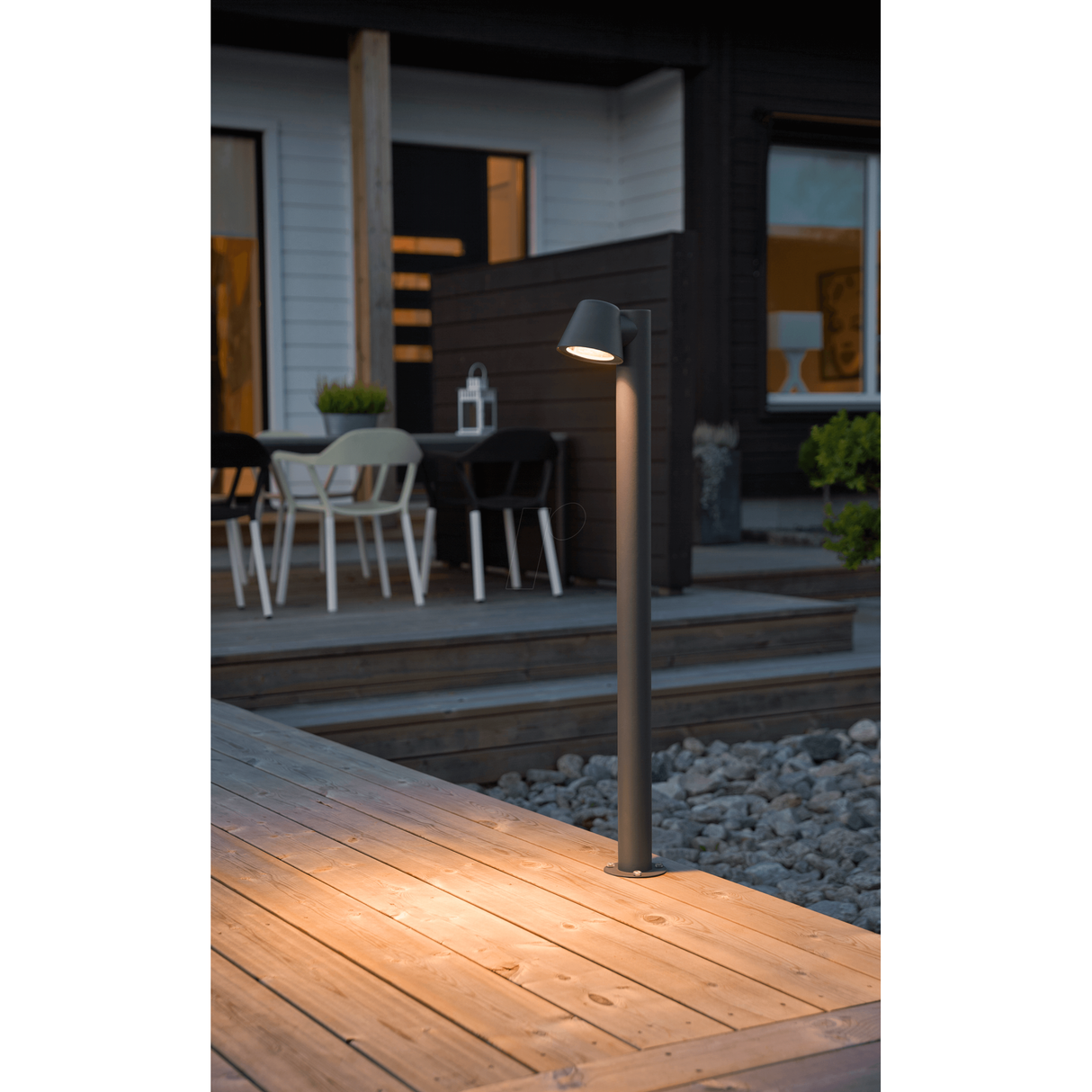 Trieste Anthracite Outdoor Post Light by Konstsmide