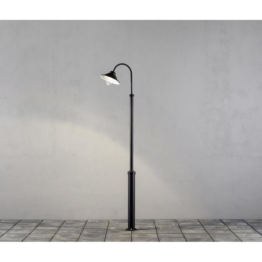 Vega Black Swan Neck Outdoor Garden Lamp Post