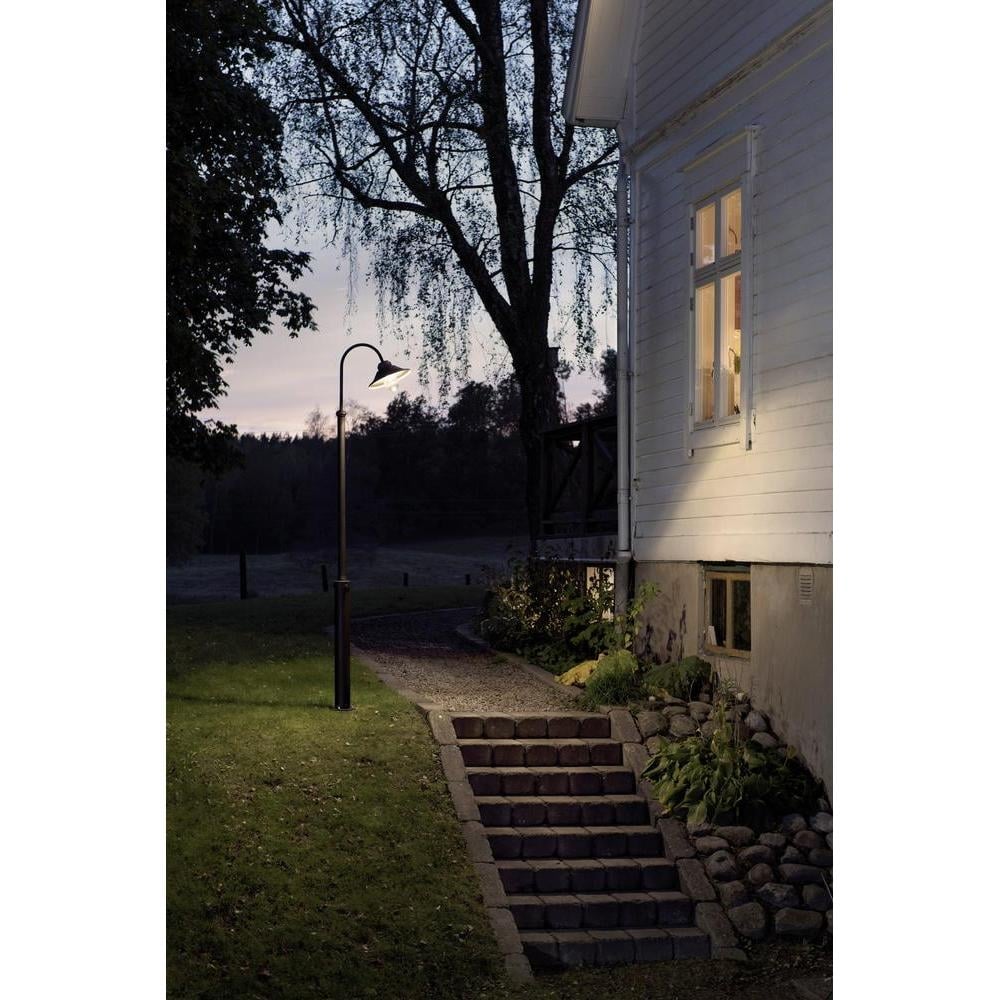 Vega Black Swan Neck Outdoor Garden Lamp Post