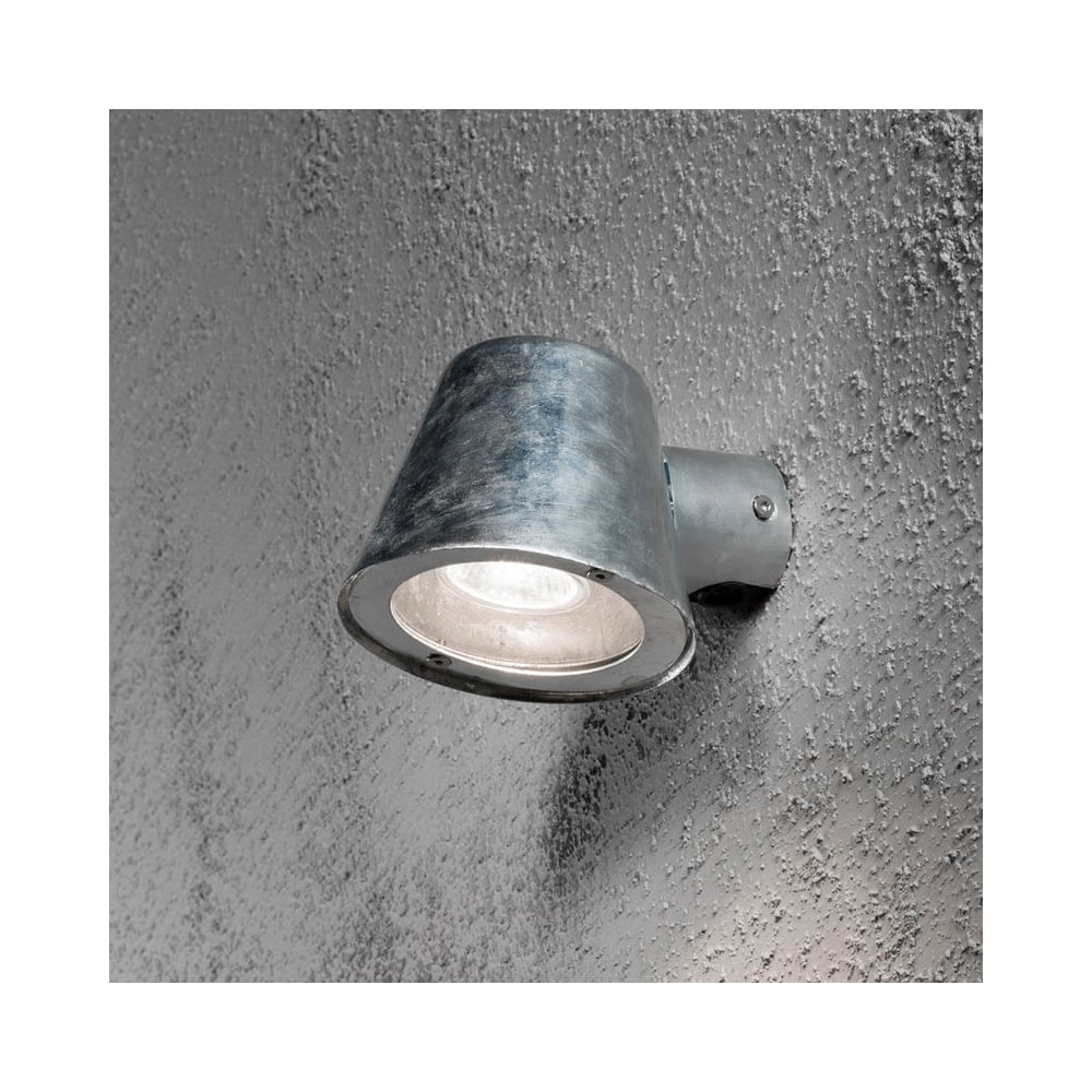 Modern Industrial Galvanized Steel Wall Light - Trieste Collection