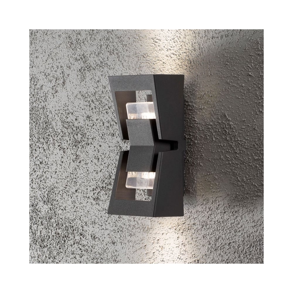 Zen Serenity Graphite Wall Lantern Light