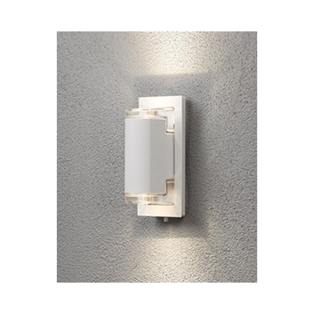 Luminous Dual-Directional LED Wall Light in White Finish