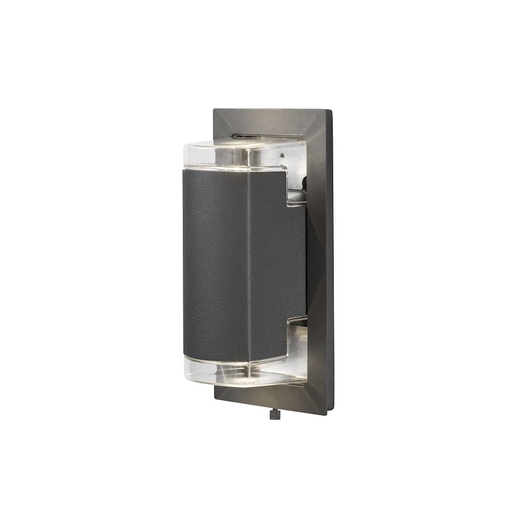 Sleek Grey Potenza LED Wall Light for Outdoor Ambiance