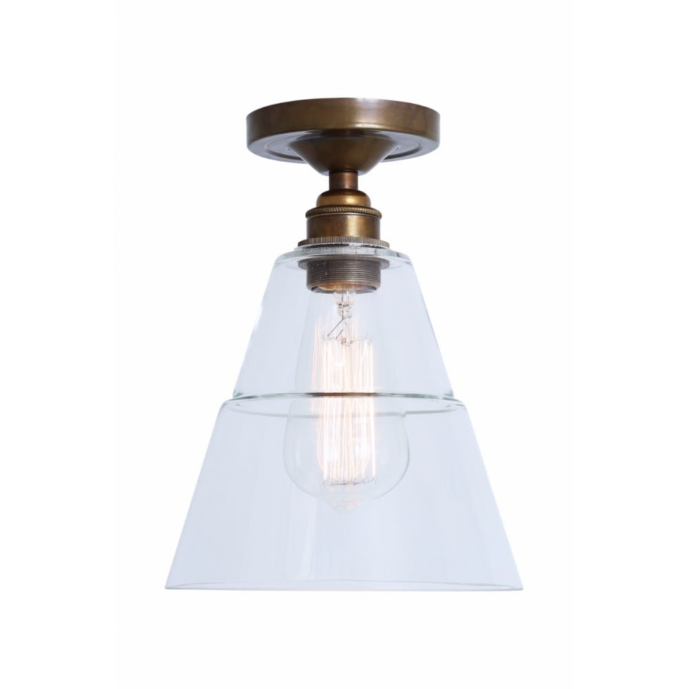 Antique Brass Rigale Flush Mount Ceiling Light