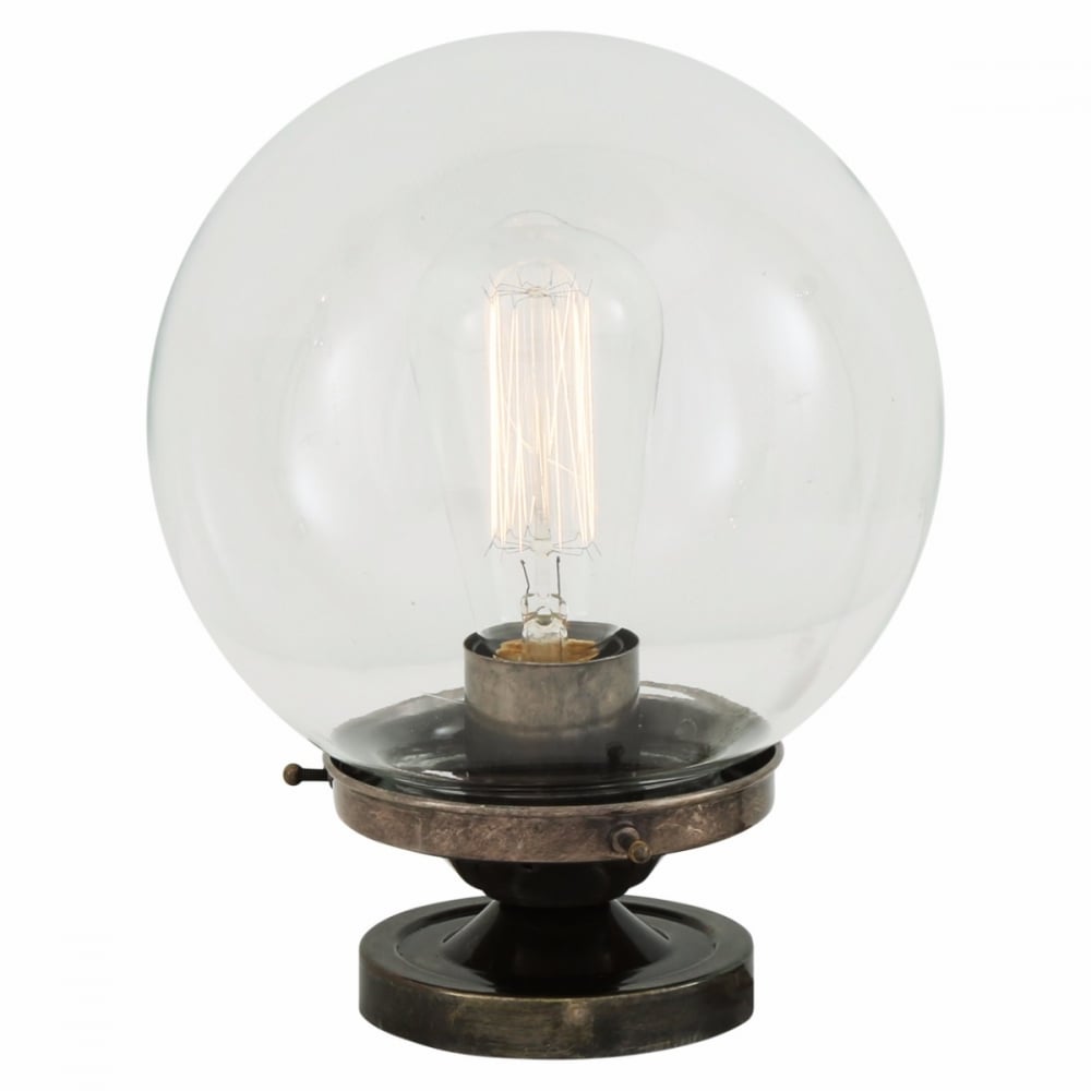 Riad Antique Brass 20cm Globe Ceiling Light Fixture